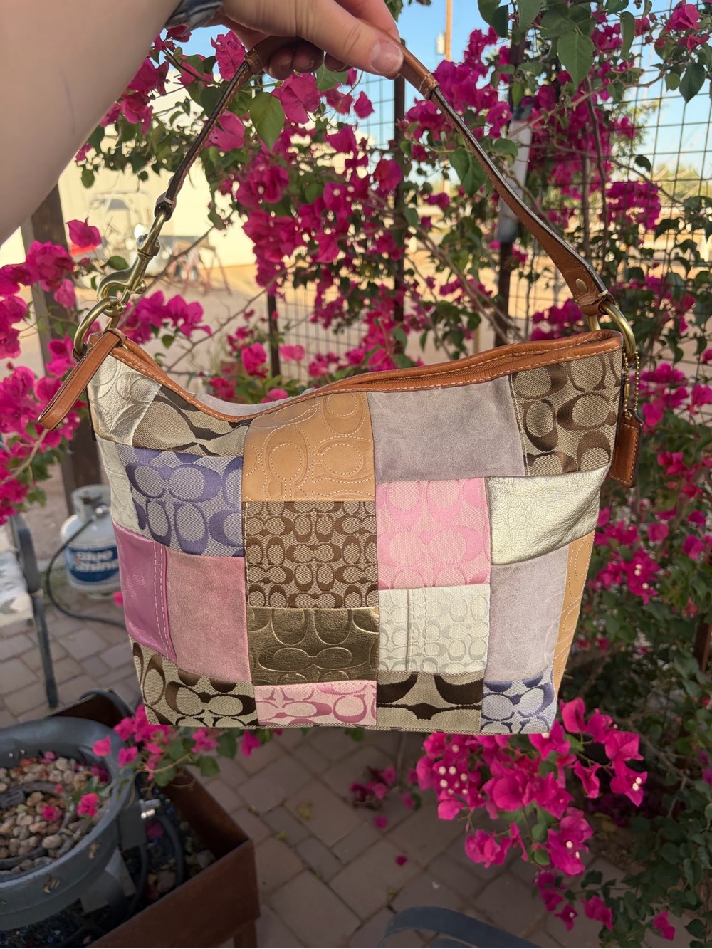 Vintage Coach Patchwork Bag